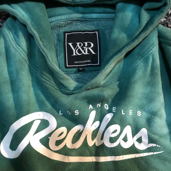 COPY - Young & Reckless | Youth XL/TG Green Tie-Dye Hoodie - Picture 4 of 4